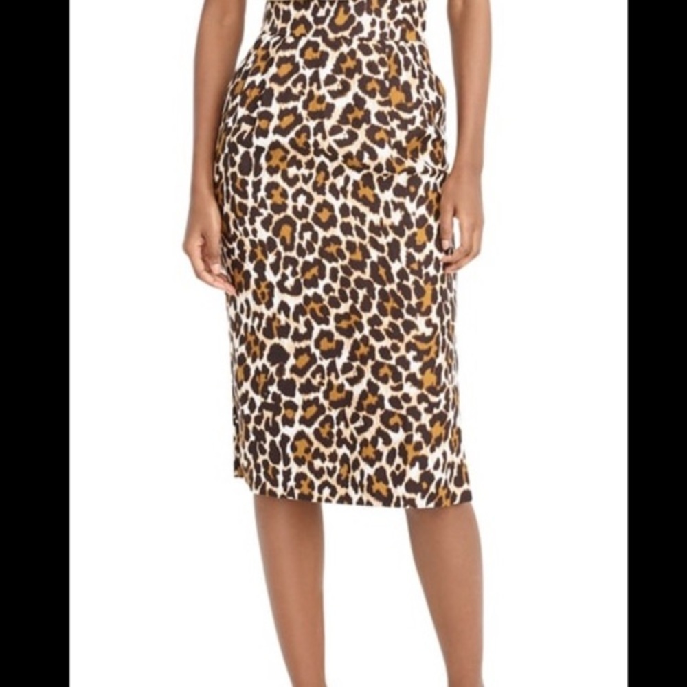 J. Crew Leopard Print Pencil Skirt